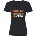 thumbnail image 3 of Inktastic Thanksgiving Turkey Day Cooking Crew with Turkey and Pumpkin Pie Women's V-Neck T-Shirt, 3 of 5