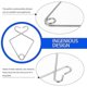 thumbnail image 3 of 50 Pcs Wall Mounted Hooks Suspended Ceiling Hook Metal Cup Hook Hanging Sign Hanger T- Bar Squeeze Clip, 3 of 4