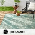 thumbnail image 2 of Nicole Miller New York Patio Country Azalea Transitional Medallion Indoor/Outdoor Area Rug, Blue/White, 5'2"x7'2", 2 of 9