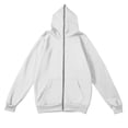 thumbnail image 4 of Dagugfen Sweatshirts for Men with Hooded Long Sleeve Full Zip up Cinch Cuff Loose Fitted Sports Casual Sweatshirts with Pockets(XXS,White), 4 of 5