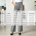 thumbnail image 3 of Women's Twill High Waisted Flare Dress Pants Business Casual Work office Bell Bootcut Trousers with Pockets Classic Elegant Bottoms Gray, 3 of 6