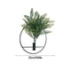 thumbnail image 3 of Decoración de pared con hojas artificiales | Aro colgante de metal redondo con follaje realista | Corona de plantas artificiales moderna para sala, dormitorio, oficina | Decoración para inauguración, 3 of 8