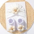 thumbnail image 4 of Daznico Baby Wheat Print Hat and Socks Set 2 Piece Floral Cute Adorable Sock Gift Set, 4 of 4