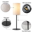thumbnail image 4 of EDISHINE Table Lamps set of 2 for Living Room Bedroom Modern Style Pull Chain Switch, 4 of 9