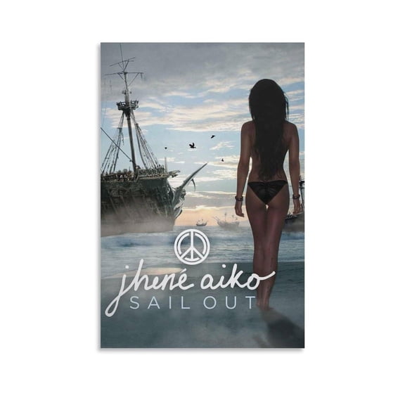 Jhene Aiko Sail Out Cover Canvas Poster Wall Decorative Art Painting Living Room Bedroom Decoration Gift