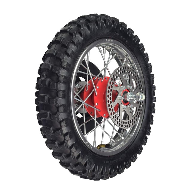 Complete Rear Wheel with Red Hub for the Razor SX500 McGrath Dirt Rocket
