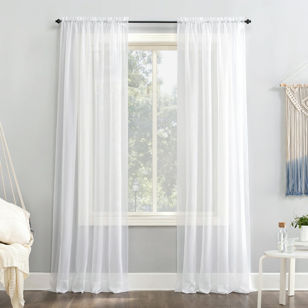 No. 918 Juliette Voile Sheer Rod Pocket Curtain Panel, 59" X 120