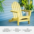 thumbnail image 3 of DuroGreen Adirondack Chair Set Made With All-Weather Tangent lumber, 2 Chairs, 1 Side Table, Oversized, High End Patio Furniture for Porch, Lawn, or Deck, No Maintenance, USA Made, Lemon Yellow, 3 of 6
