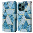 thumbnail image 6 of Compatible with iPhone 15 Pro Max Wallet Case, Marble Pattern PU Leather Flip Cover with Card Holder Kickstand, Shockproof Protective Phone Case for iPhone 15 Pro Max, Blue, 6 of 6