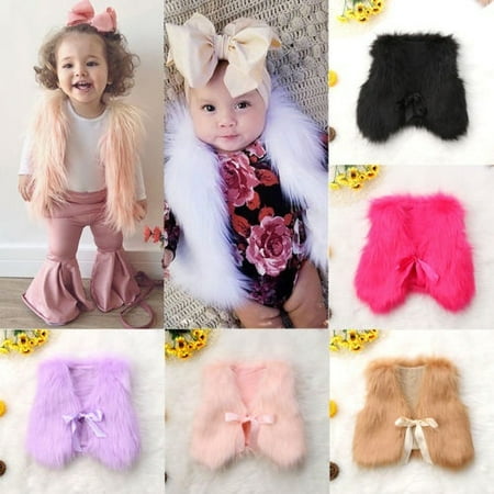 Fashion Baby Girls Kids Winter Warm Toddler Faux Fur Vest Gilet Outerwear Coat Jacket Canada Fashion Baby Girls Kids Winter Warm, Toddler Girl Faux Fur Vest Coat