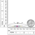 thumbnail image 3 of 925 Sterling Silver and 10K Yellow Gold Pink Created Sapphire Topaz and White Lab Grown Diamond Tennis Bracelet for Women (1.97 Cttw, Gemstone September Birthstone, Fully Adjustable up to 9 inch), 3 of 4