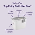 thumbnail image 2 of Litter Genie Cat Litter Box, Large Cat Box Enclosure, Top Entry with Litter Catching Lid, 2 of 7