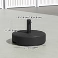 thumbnail image 3 of Patio Umbrella Base with Handle for 1.5"/1.9" Poles, Black, 3 of 10