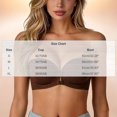 thumbnail image 3 of Women's Strapless Closure Push-Up Bra Padded Bandeau Bras Wavy Trim Seamless Bralette Khaki S, 3 of 5