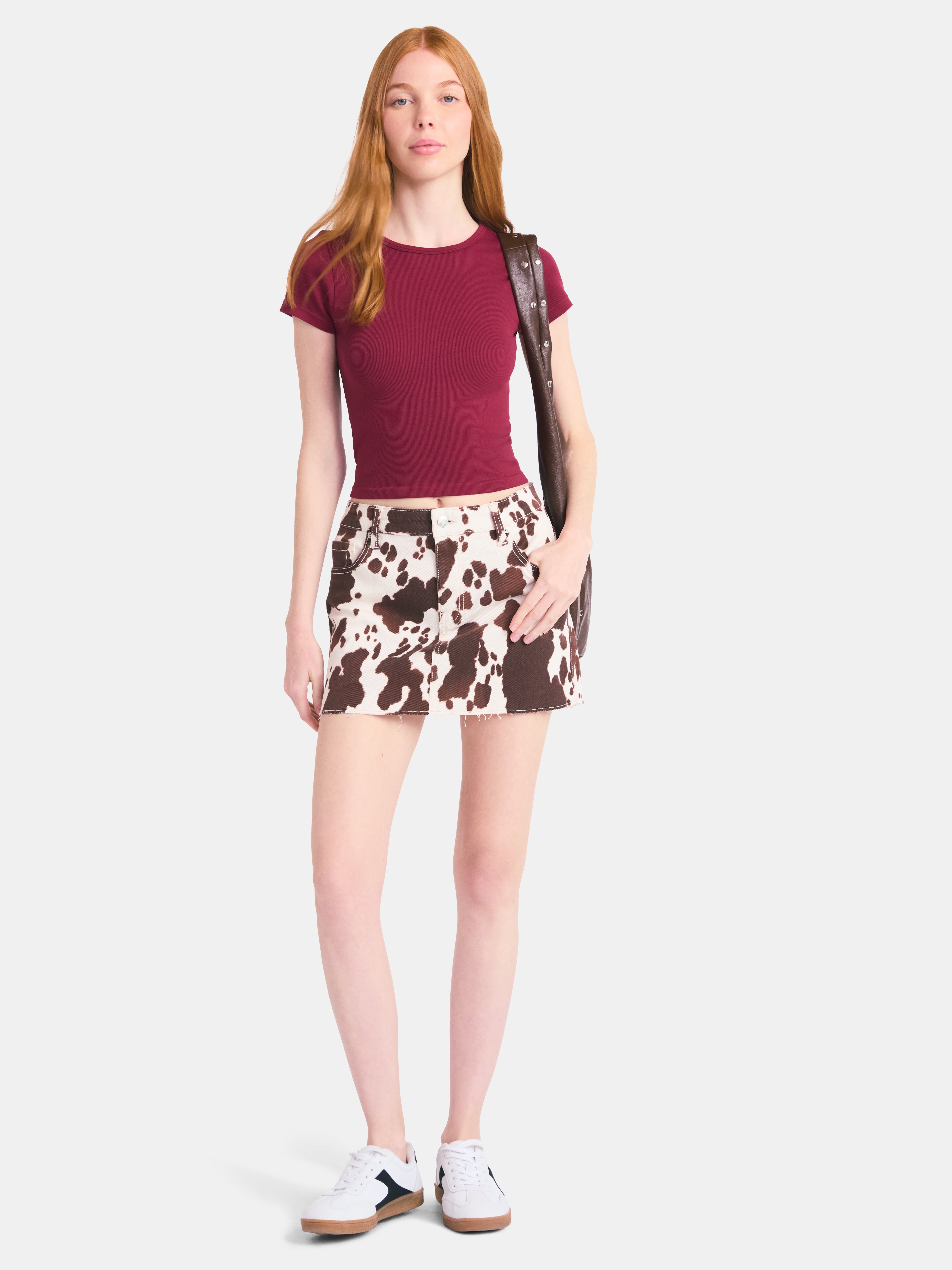 No Boundaries Denim Mini Skirt, Women's