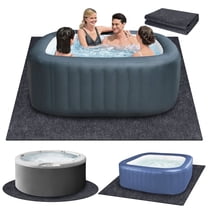 ZHIJYBO 80*80 Inch Square Hot Tub Pad, Inflatable Hot Tub Mat Outdoor Indoor for Protect Hot Tub Pool from Wear