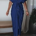 thumbnail image 4 of Women‘s Casual Fashion Dress Party Evening Long Dress Elegant Solid-Colour Maxi Dress, 4 of 5