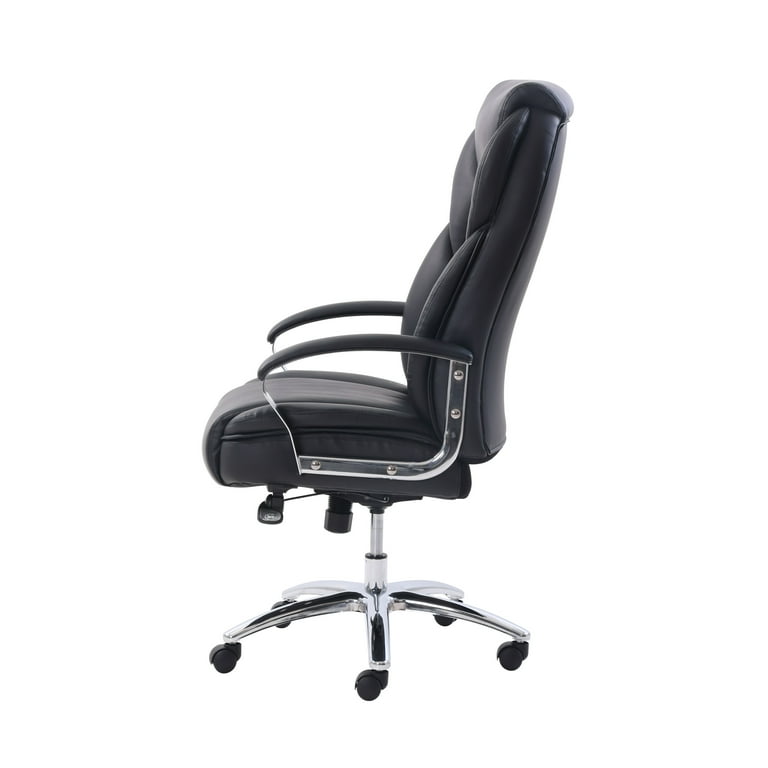 Serta Big & Tall Bonded Leather Commercial Office Chair with Memory Foam, Black