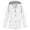White, variant on Rain Jackets For Women Waterproof Solid Long Sleeve Lightweight Plus Size Raincoat Zip Up Ski-Wear Trench Coat Outdoor Sportswear Mountaineering Clothes Hooded Drawstring Windbreaker