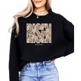 thumbnail image 6 of Ink-Printed Pearls He Is Risen Christian Sweatshirt for Women - Floral Easter Pullover Black Sweatshirt Adult Small, 6 of 7