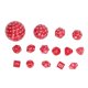 thumbnail image 1 of 15pcs Complete Polyhedral Dice Set Acrylic D3 to D100 Spherical Role Play Game Dice Set Party Supplies Red, 1 of 4