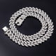 thumbnail image 3 of Hip Hop Shiny 15MM Cuban Link Chain Necklace Women Men Silver Color Rhinestone Iced Out Cuban Chain Punk Jewelry Necklace Gift, 3 of 5