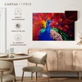 thumbnail image 5 of Elephant Stock Blue Peacock Wall Art - Horizontal Canvas Wall Art - Living Room Wall Decor - Animal Canvas - Red And Orange Decor - 30" x 20", 5 of 8