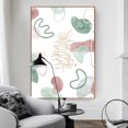 Abstract Boho Poster Botanical Leaves Sun Art Print Minimalist Canvas