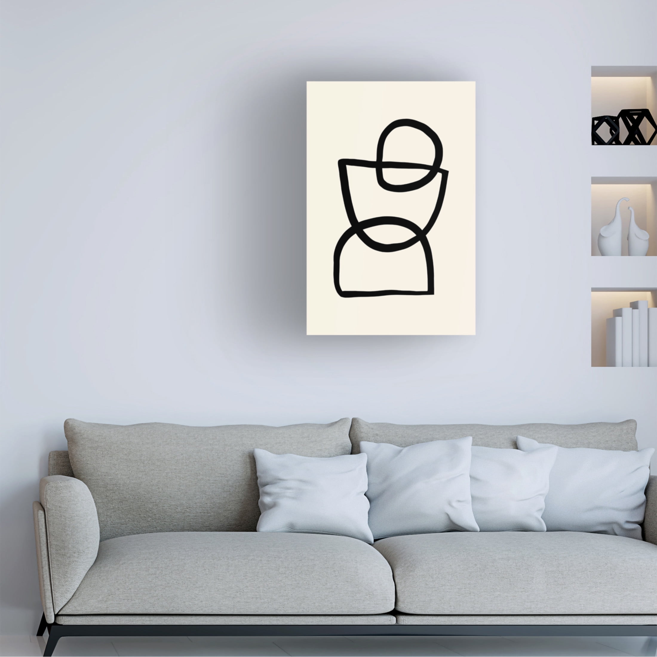 Canvas Wall Art - Pictufy Studio 'Shape 04' Wall Art for Living Room, Bedroom, or Office Décor by Trademark Fine Art - 12 x 19 Inches