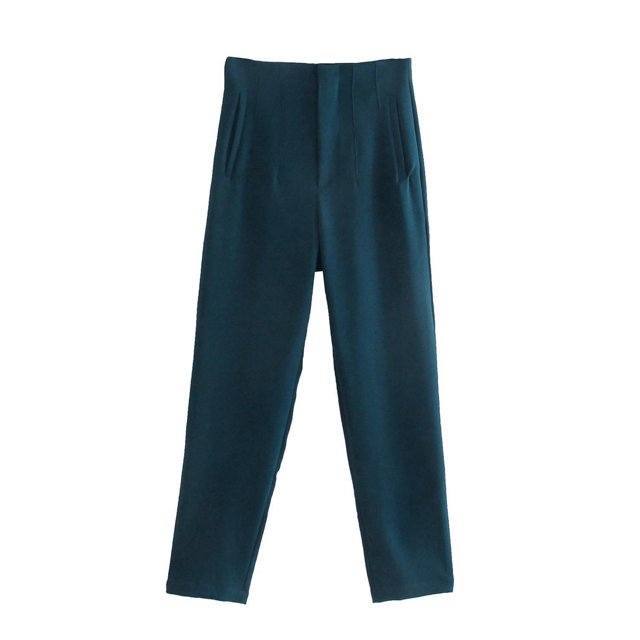 Timegard Suit Pants for Women High Waist Work Office Casual Slim Fitting Trousers with Pockets Solid Color