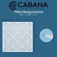 thumbnail image 3 of Cabana Air Filters 6 Pack HVAC Furnace Filter, MERV 8, 20 x 20 x 1, White, 3 of 10