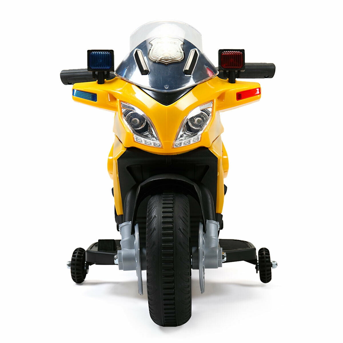 Private Jungle Kids Ride on Motorcycle, Red 6V Battery Powered 4 Wheels Motorcycle Toy for Children Boys & Girls,Yellow