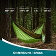 thumbnail image 3 of Bliss Hammocks Hammock in a Bag with Carabiner Hooks and Tree Straps, Forest Green, 3 of 14
