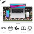 thumbnail image 5 of Long Mouse Pads for Desk,Black Christmas Santa Pattern Desk Mats on Top Of Desks, Desk Mouse Pad Extra Large with 3mm Non-Slip Base and Stitched Edge for Gaming,Office,Work,Home 31.5x15.7in, 5 of 5