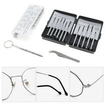 KONTONTY 1Set Assorted Color Eyeglass Repair Kit for Glasses Watches Jewelry Home Repair 11.4x9.4x1.2in