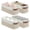 Beige / Off-White-Narrow-15"x6"x5", variant on Fabric Storage Cubes 4 Pack Beige / Off-White Cube - 11"x11"x11" Home Organization
