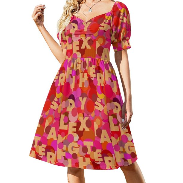 Vestido de manga corta para el Día de Concientización sobre la Dislexia ropa para mujer vestidos elegantes de tallas grandes vestidos de cóctel vestido para mujer