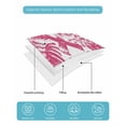 thumbnail image 4 of Quilts Queen Size Bedding Set, Pink Ribbon Reversible Summer Quilt 3 Pieces, Wings Romantic Love Heart Flowers Vintage Lightweight Bedspreads Coverlets with 2 Pillow Shams for All Seasons, 4 of 5
