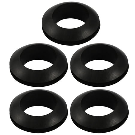 

5pcs Wire Protective Grommets Black Rubber 20mm Double Sided Grommet