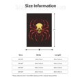 thumbnail image 3 of Throw Blanket for Couch Sofa and Bed - Red Skull Spider Super Soft Cozy Funny Plush Throw Blanket, Lightweight Fuzzy Comfy Warm Flannel Blanket & Throws for All Season 60"x50", 3 of 7