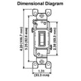 thumbnail image 2 of Leviton 3-Way AC Quiet Toggle Switch Residential Grade C21-1453-2I - Ivory, 2 of 3