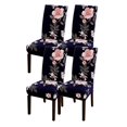 thumbnail image 1 of 4pcs Housse de Chaise de Salle à Manger Élastique, Simple Housse de Tabouret de Ménage Moderne, 1 of 5