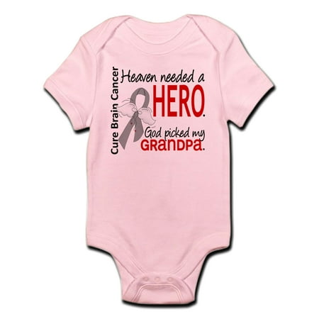 

CafePress - Brain Cancer Heaven Needed Hero 1. Infant Bodysuit - Baby Light Bodysuit