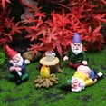 thumbnail image 5 of Adornos de gnomo con personalidad para fiestas de jardín, enanos borrachos, manualidades de resina, decoraciones de elfos, 5 of 5