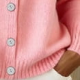 thumbnail image 5 of Biaocheng Women's Hooded Cardigan Sweater Coat Casual Long Sleeve Button Down Knit Tops with Pockets Solid Color Fall Winter Outerwear, 5 of 5