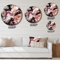 thumbnail image 4 of Designart "Chromatic Agate in Pink and Black I" Abstract Oversized Wall Clock, 4 of 5