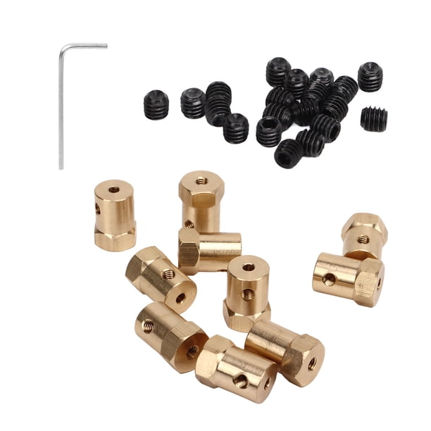 Accesorios y piezas para herramientas eléctricas, 10 piezas de acoplamiento flexible para motor, acoplamiento flexible para motor, acoplamiento hexagonal, valor excepcional