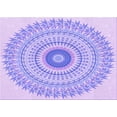 thumbnail image 1 of Ahgly Company Machine Washable Indoor Rectangle Transitional Purple Mimosa Purple Area Rugs, 3' x 5', 1 of 7