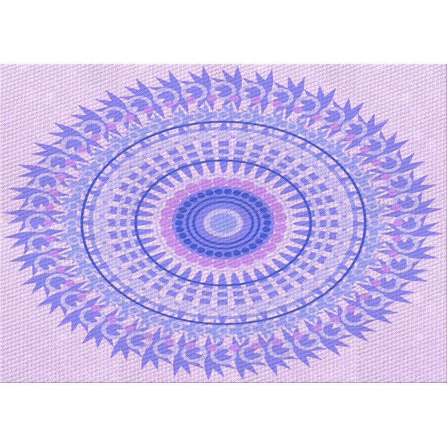 Ahgly Company Machine Washable Indoor Rectangle Transitional Purple Mimosa Purple Area Rugs, 8' x 12'