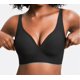 thumbnail image 1 of Sujetador push-up sin costuras Zeriluna, sujetador invisible sin aros,Negro 2XL, 1 of 8